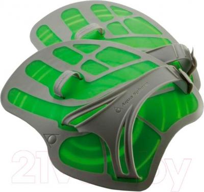 Лопатки для плавания Aqua Sphere ErgoFlex 301345 (серо-зеленый) - общий вид