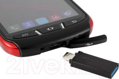 Usb flash накопитель Goodram Twin 16 Gb (PD16GH3GRTNKR9) - подключение к телефону через микро USB