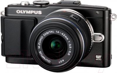 Беззеркальный фотоаппарат Olympus E-PL5 Double Kit 14-42mm II R + 40-150mm R  (Black) - общий вид