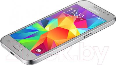 Смартфон Samsung Galaxy Core Prime / G360H/DS (серебристый) - вид лежа