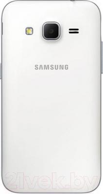 Смартфон Samsung Galaxy Core Prime / G360H/DS (белый) - вид сзади