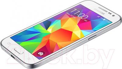 Смартфон Samsung Galaxy Core Prime / G360H/DS (белый) - вид лежа