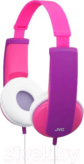 Наушники детские JVC HA-KD5 (розовый/фиолетовый) — фото 2