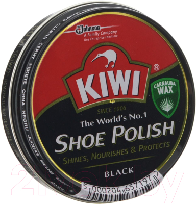 Крем для обуви Kiwi Shoe Polish (50мл, черный)