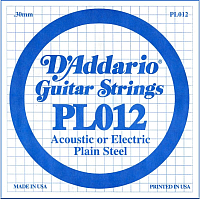 Струна для акустической гитары D'Addario PL012 - 