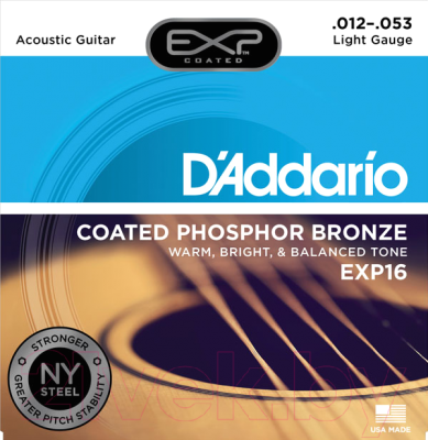 Струны для акустической гитары D'Addario EXP-16