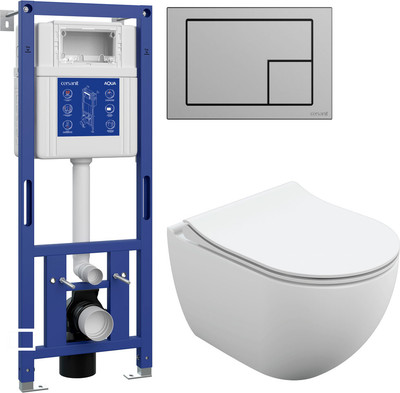 

Унитаз подвесной с инсталляцией, Brasko Slim 64824 + Aqua M 40 68177 с кнопкой Corner 64107