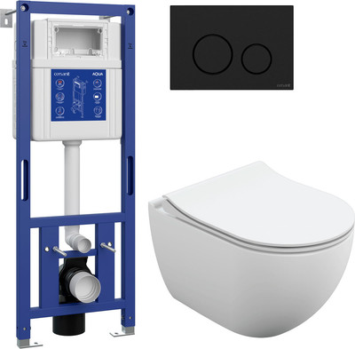 

Унитаз подвесной с инсталляцией, Brasko Slim 64824 + Aqua M 40 68177 с кнопкой Twins 63525