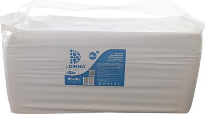 Набор пеленок одноразовых впитывающих Dr.Dinno 60x90 (30шт) - 