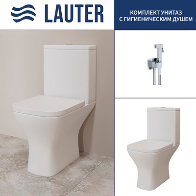 

Унитаз напольный, W214 2110214 + гигиенический душ Mild 21LT071CH