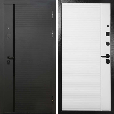 Входная дверь Форпост Топ-2 86x205 (правая, серый графит/белый) - 