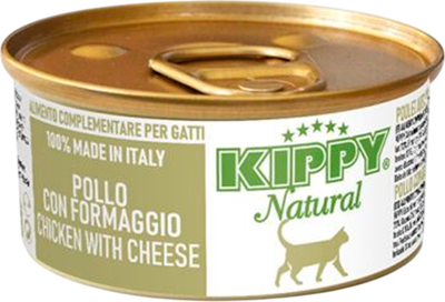 Влажный корм для кошек Kippy Natural для всех пород с курицей сыром (70г) - 