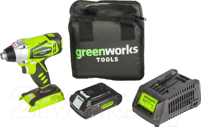 Аккумуляторная дрель-шуруповерт Greenworks G24ID (3802307)