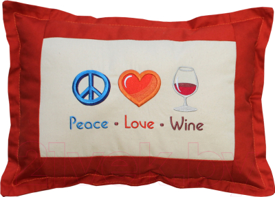 Подушка декоративная MATEX Peace. Love. Wine / 01-249 (грейпфрут)