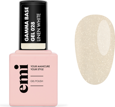 

База для гель-лака, E.MiLac Gamma Base Gel №028 Linen white