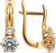 Серьги из красного золота Кристалл CL40200226773 (с фианитом) -