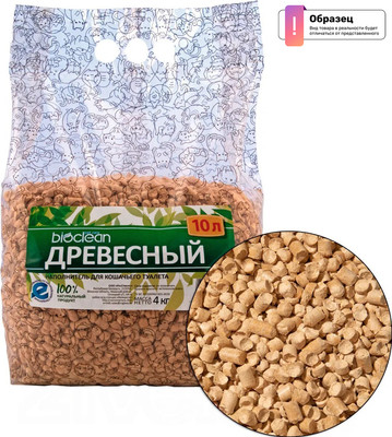 Наполнитель для туалета BioClean Древесный