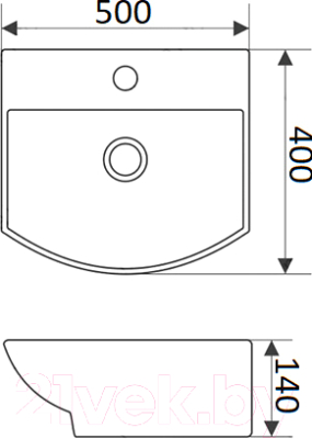 Умывальник CeramaLux N78014CMB