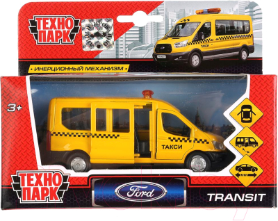 Автомобиль игрушечный Технопарк Ford Transit. Такси / SB-18-18-T-WB