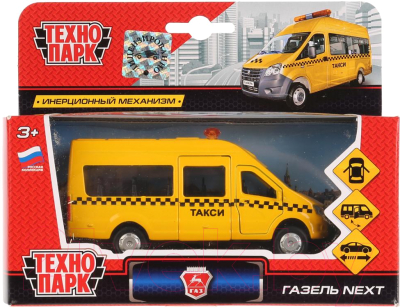 Автомобиль игрушечный Технопарк Газель. Next такси / SB-18-19-T-WB
