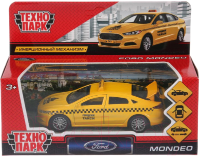 Автомобиль игрушечный Технопарк Ford Mondeo. Такси / MONDEO-T