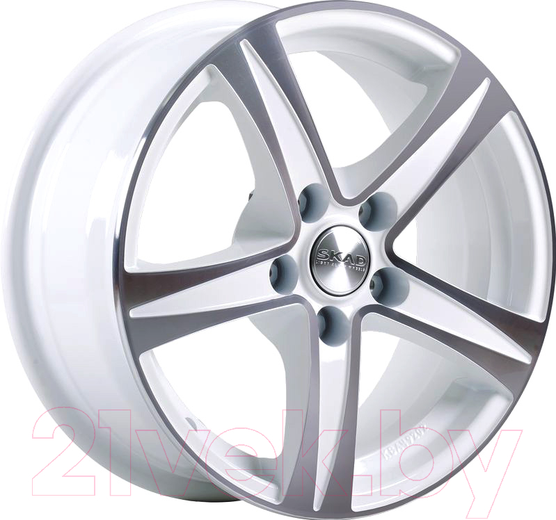 Литой диск SKAD Sakura 15x6.5" 5x112мм DIA 66.6мм ET 35мм Алмаз белый