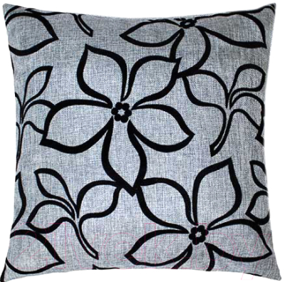 Подушка декоративная MATEX Siena Flowers / 11-309 (серый)