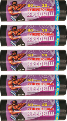 

Пакеты для мусора, 60л в рулоне