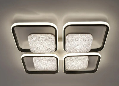 

Люстра, Pollo Double 140W 4S-APP-525x525x70-BLACK/WHITE/WHITE-220-IP20