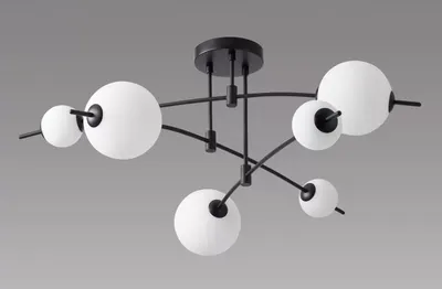 

Люстра, Epical 6827-6 BK+WH