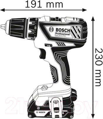 Профессиональная дрель-шуруповерт Bosch GSR 18-2-LI Plus Professional (0.615.990.L29)