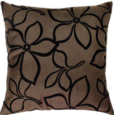 Подушка декоративная MATEX Siena Flowers / 12-023 (коричневый)