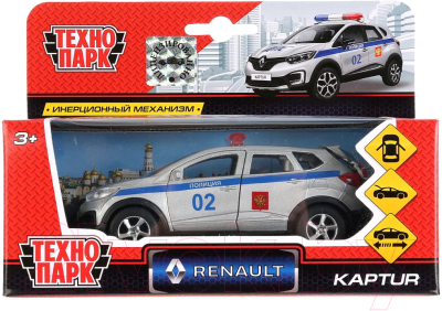 Автомобиль игрушечный Технопарк Renault Kaptur. Полиция / SB-18-20-RK-P-WB