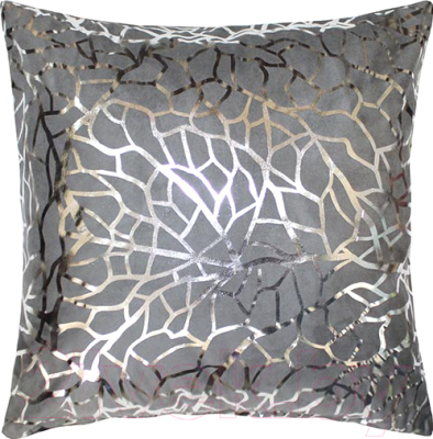 Подушка декоративная MATEX Luxury Фактура / 13-792 (серебристый/серый)