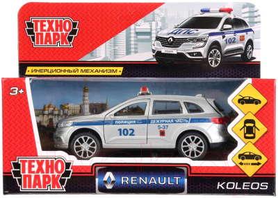 Автомобиль игрушечный Технопарк Renault Koleos. Полиция / KOLEOS-P