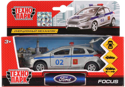 Автомобиль игрушечный Технопарк Ford Focus. Полиция / SB-17-81-FF-P-WB