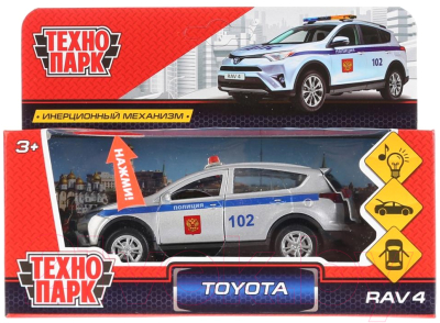 Автомобиль игрушечный Технопарк Toyota RAV4. Полиция / RAV4-P-SL