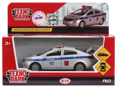 Автомобиль игрушечный Технопарк Kia Rio. Полиция / RIO-POLICE