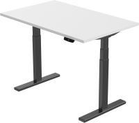Письменный стол Smartstol 120x80x3.6 (черный/белый) - 