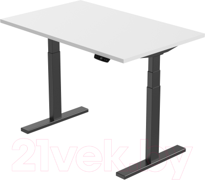 Письменный стол Smartstol 140x80x3.6 (черный/белый)