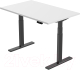 Письменный стол Smartstol 140x80x3.6 (черный/белый) - 