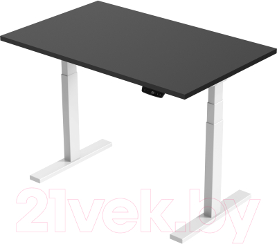 Письменный стол Smartstol 120x80x3.6 (белый/черный)