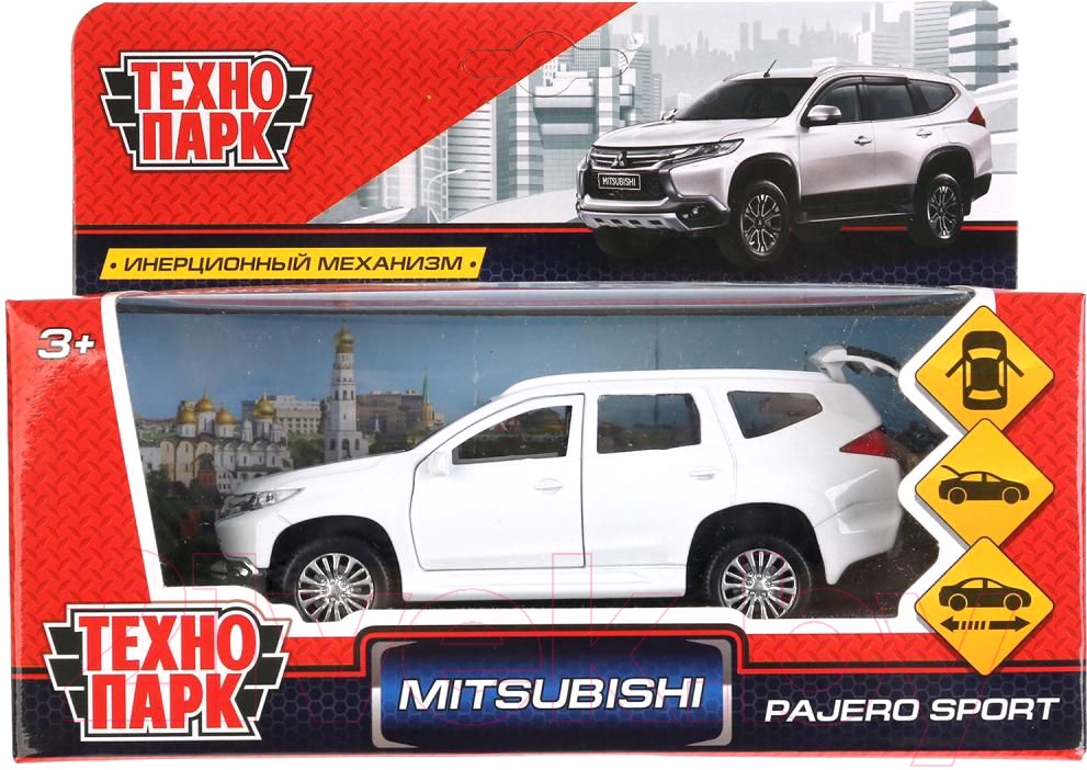 Автомобиль игрушечный Технопарк Mitsubishi Pajero Sport / PAJERO-S-WT (белый) — фото 5