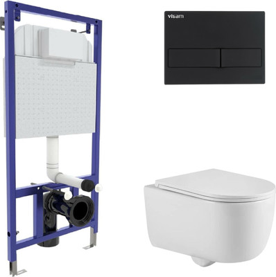 

Унитаз подвесной с инсталляцией, Tornas Rimless + Visam Slim 525 / EX-043410