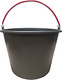 Ведро строительное RV Plast Премиум с обрезиненной ручкой 0205 (16л, хаки/красный) - 