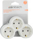Блок розеточный Zenitech 16A 3X2P+E / 191902 (белый/серый) -