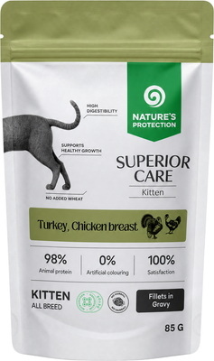 Влажный корм для кошек Nature's Protection SC Kitten Grain Free с индейкой и куриной грудкой / NPSC47910-K1