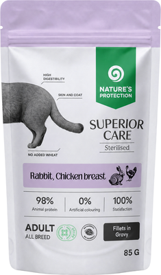 Влажный корм для кошек Nature's Protection SC Sterilised Grain Free кролик, кур. грудка, клюква / NPSC47908