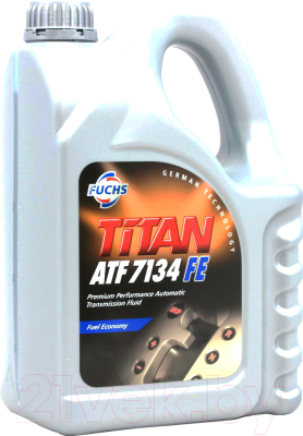 Жидкость гидравлическая Fuchs Titan ATF 7134 FE / 601411236 (5л, синий)