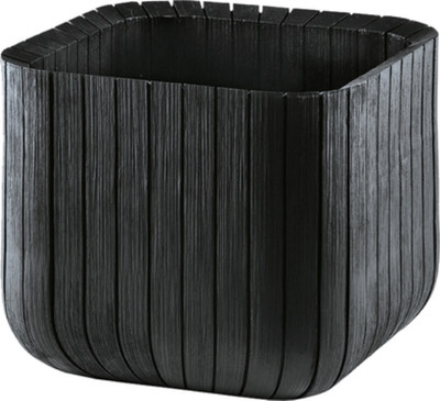 Кашпо Keter Wood Look Cube Planter L / 230225 (графитовый) - 